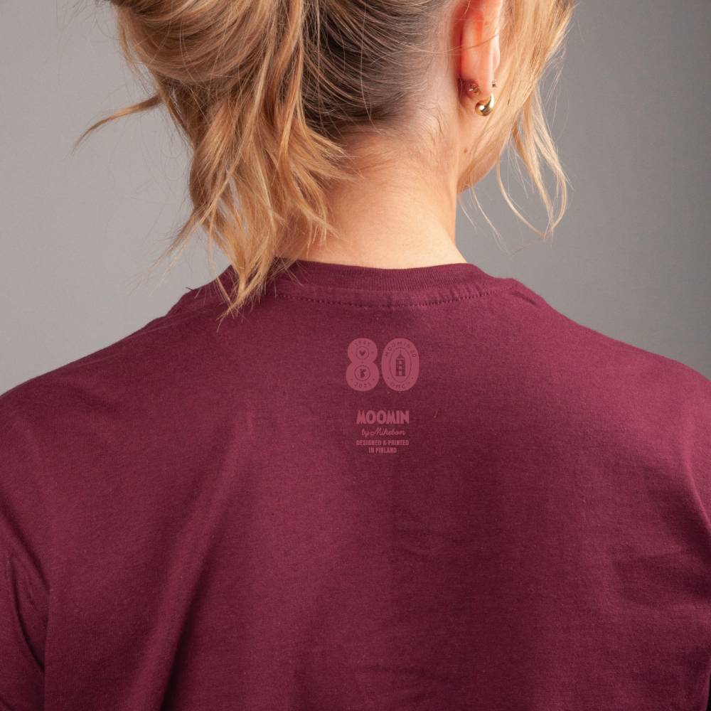 Moominmamma Love T-shirt Burgundy - Mikebon - The Official Moomin Shop