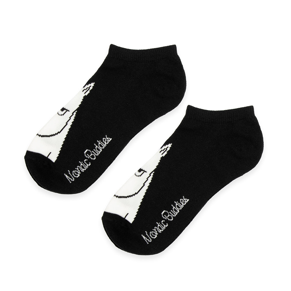 Moomintroll Angry Ankle Socks 40-45 Black - Nordicbuddies - The Official Moomin Shop