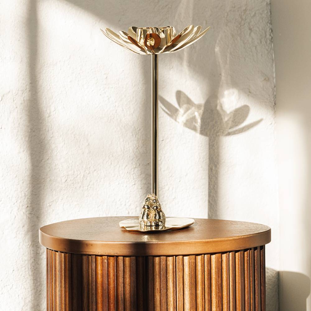 Moomintroll &amp; Snorkmaiden Candlestand Gold - The Official Moomin Shop