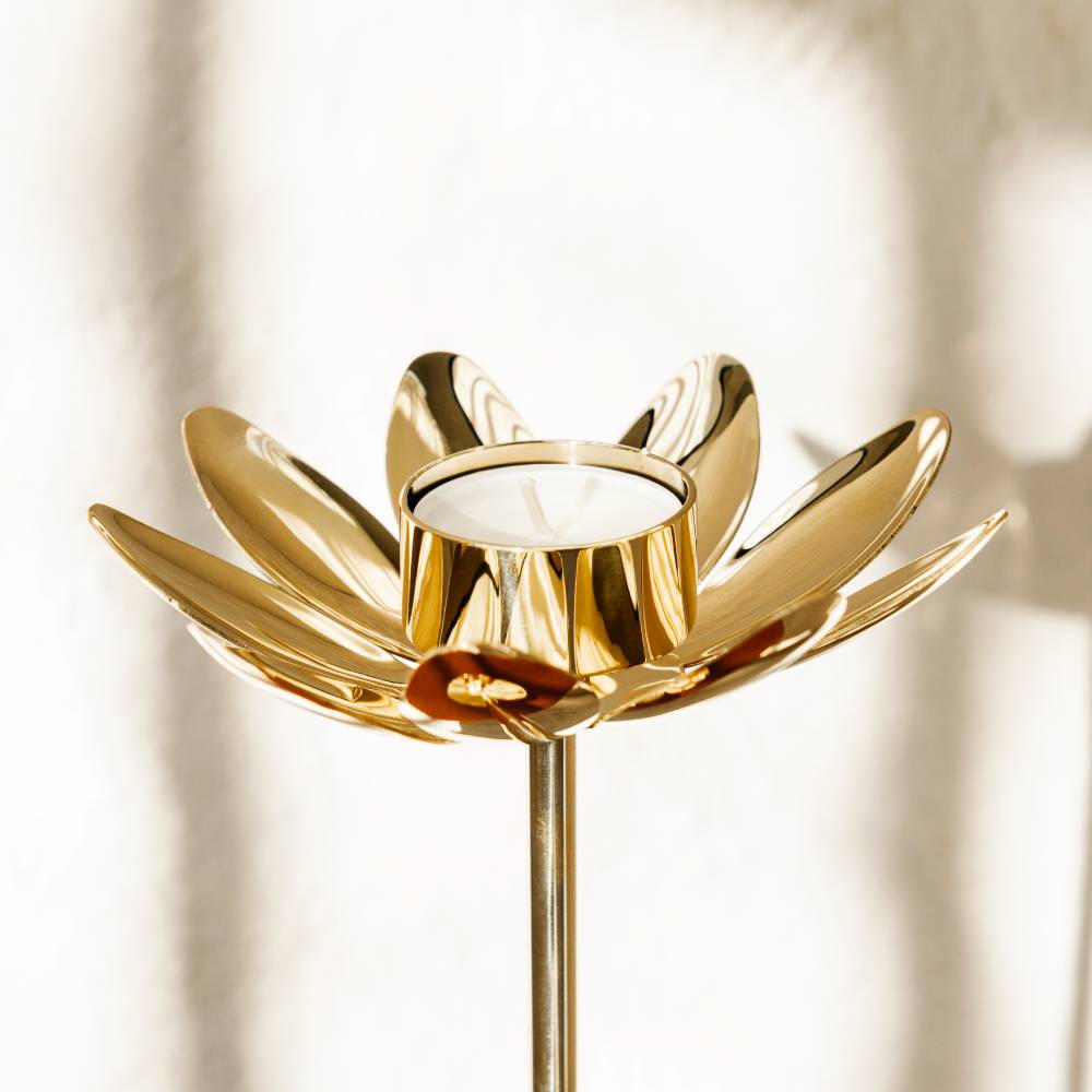Moomintroll &amp; Snorkmaiden Candlestand Gold - The Official Moomin Shop