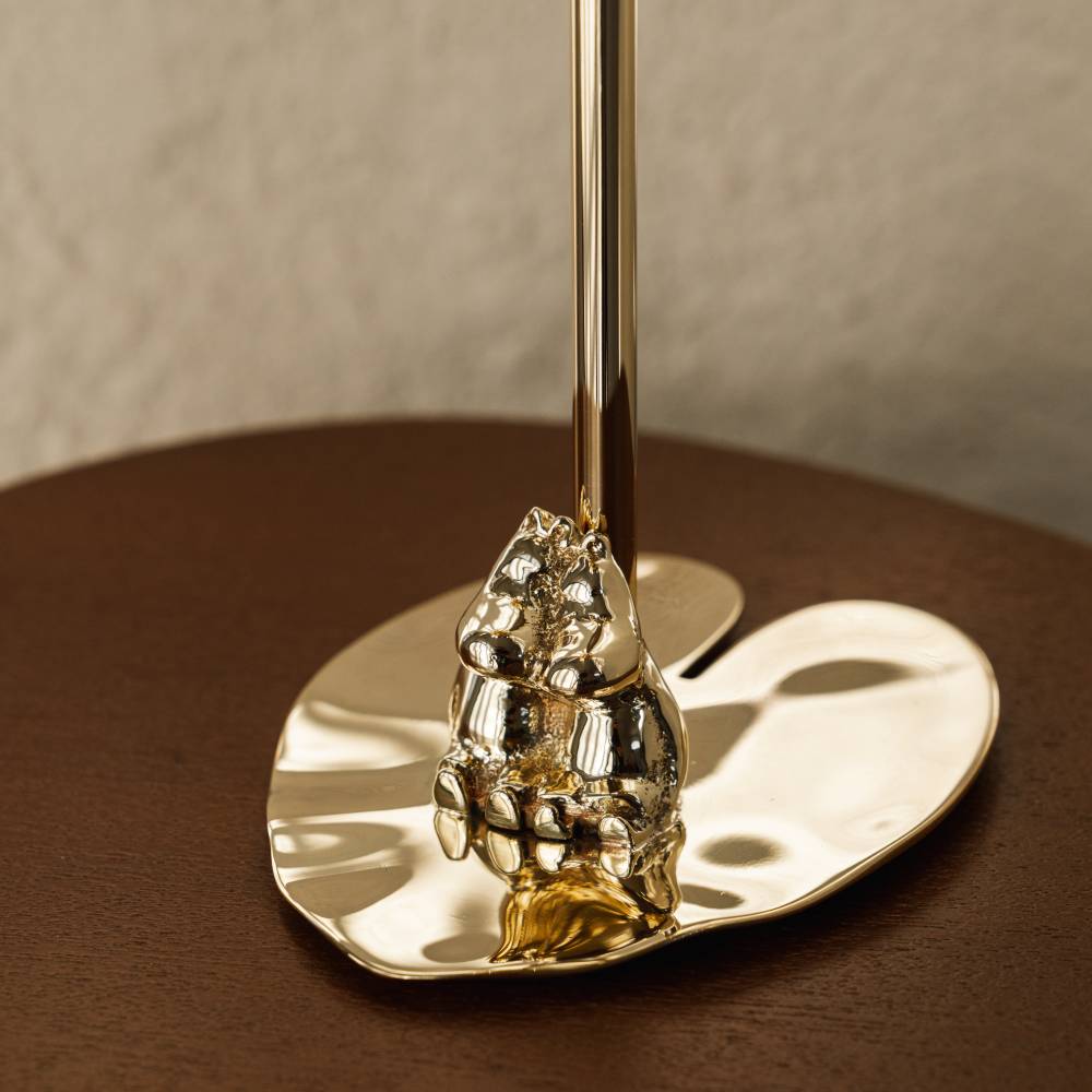 Moomintroll &amp; Snorkmaiden Candlestand Gold - The Official Moomin Shop