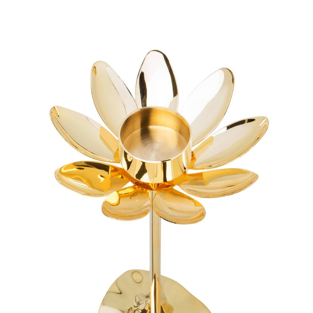 Moomintroll &amp; Snorkmaiden Candlestand Gold - The Official Moomin Shop