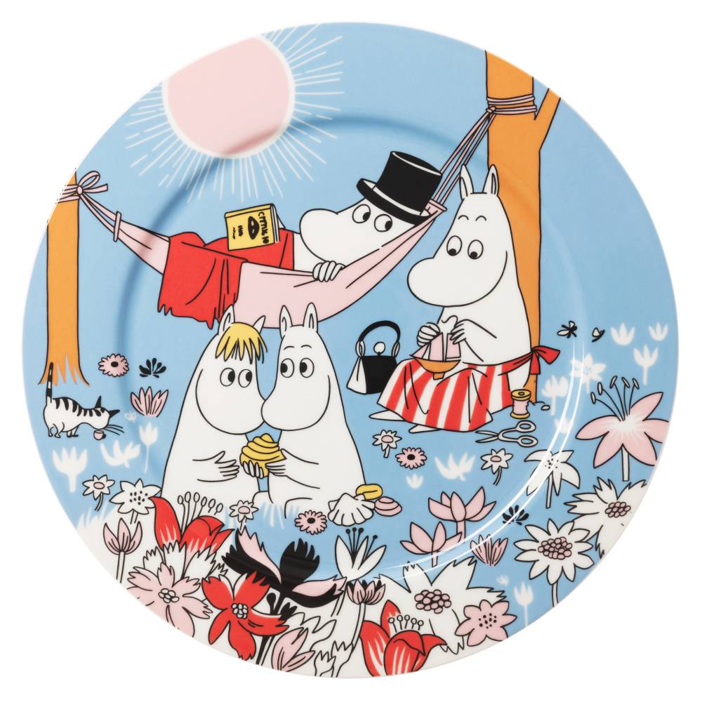 Moomin Family Time Serving Plate 30cm Blue - Moomin Arabia - The Official Moomin Shop