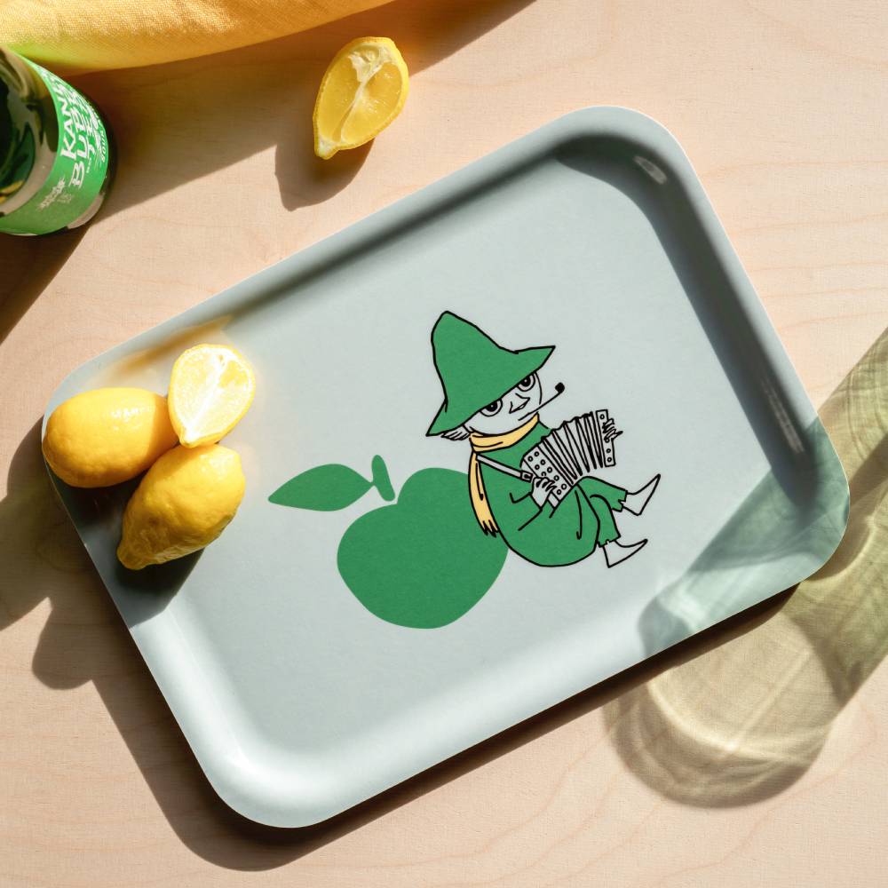 Moomin Joyfull Apples Tray 27x20cm Green - The Official Moomin Shop