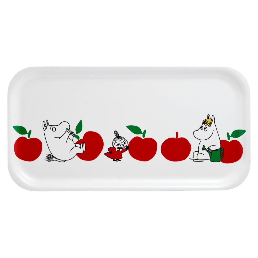 Moomin Joyfull Apples Tray 43x22cm Red - The Official Moomin Shop