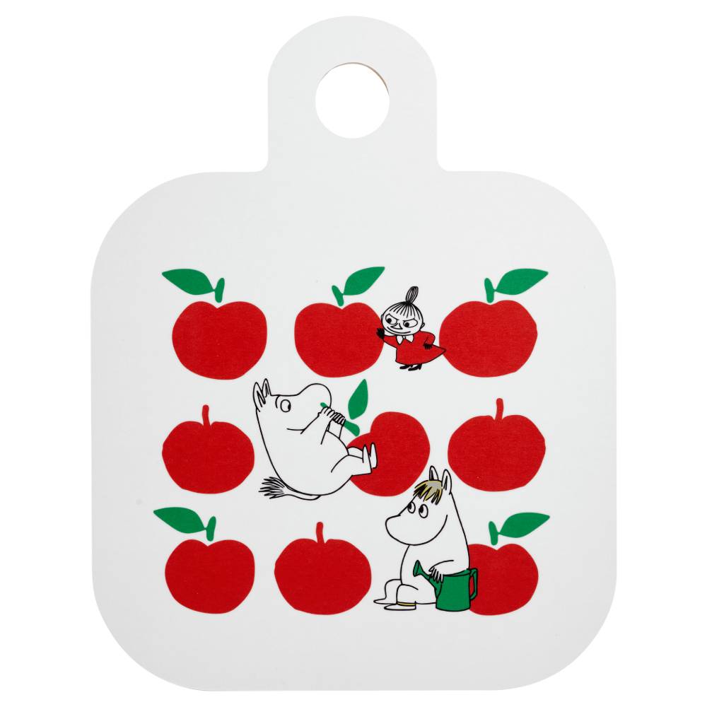 Moomin Joyfull Apples Cutting Board 25x32cm Red - The Official Moomin Shop