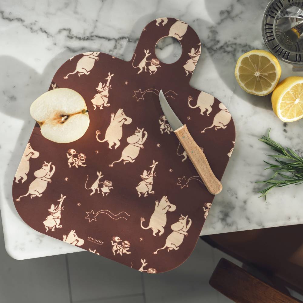 Moomin Comet Chop & Serve Board 25x32cm Brown - The Official Moomin Shop