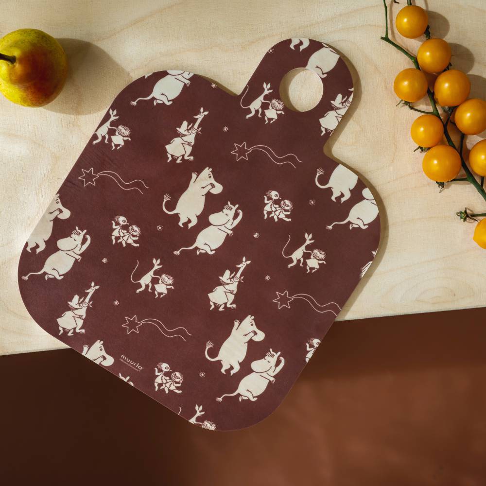 Moomin Comet Chop & Serve Board 25x32cm Brown - The Official Moomin Shop