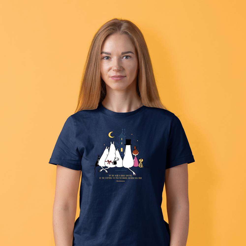 Moomin Change T-shirt Darkblue - Mikebon - The Official Moomin Shop