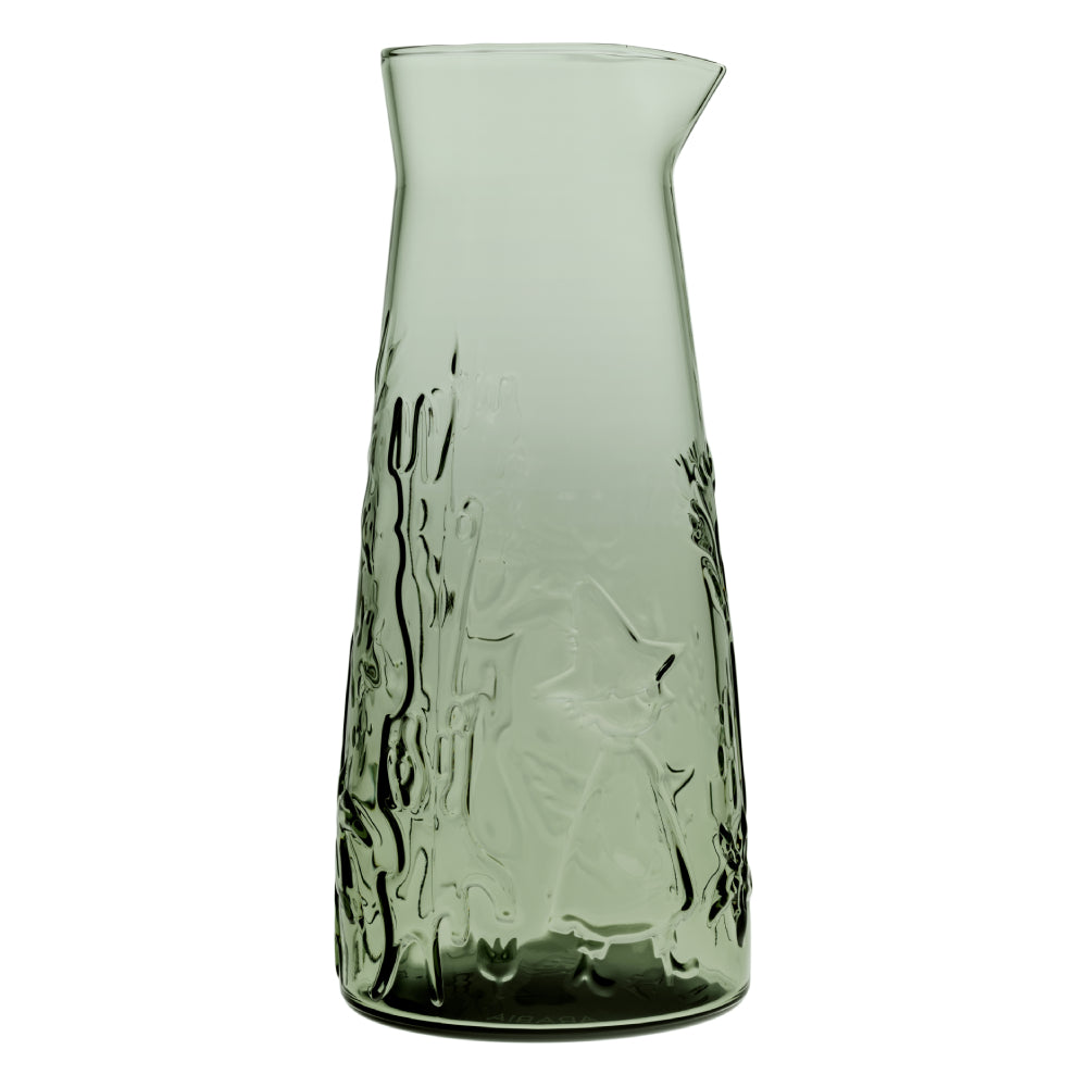 Moomin Mystical Forest Glass Pitcher 100cl Green - The Official Moomin Shop