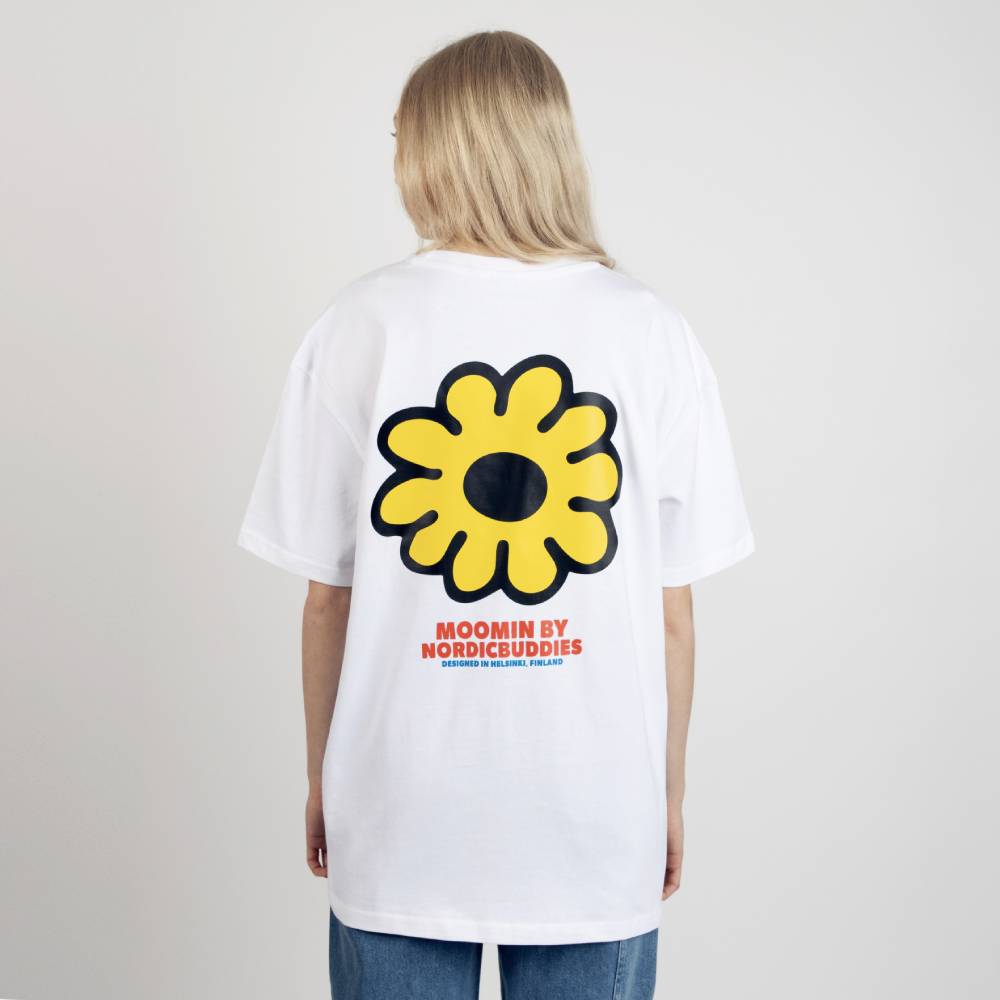 Moomintroll Flower T-shirt Unisex White - The Official Moomin Shop