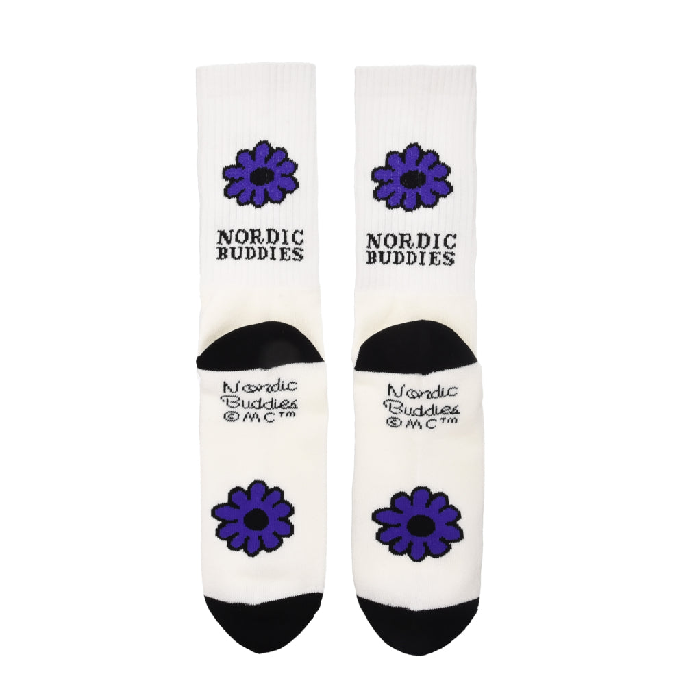 Moomintroll Retro Flower Socks 40-45 Purple - The Official Moomin Shop