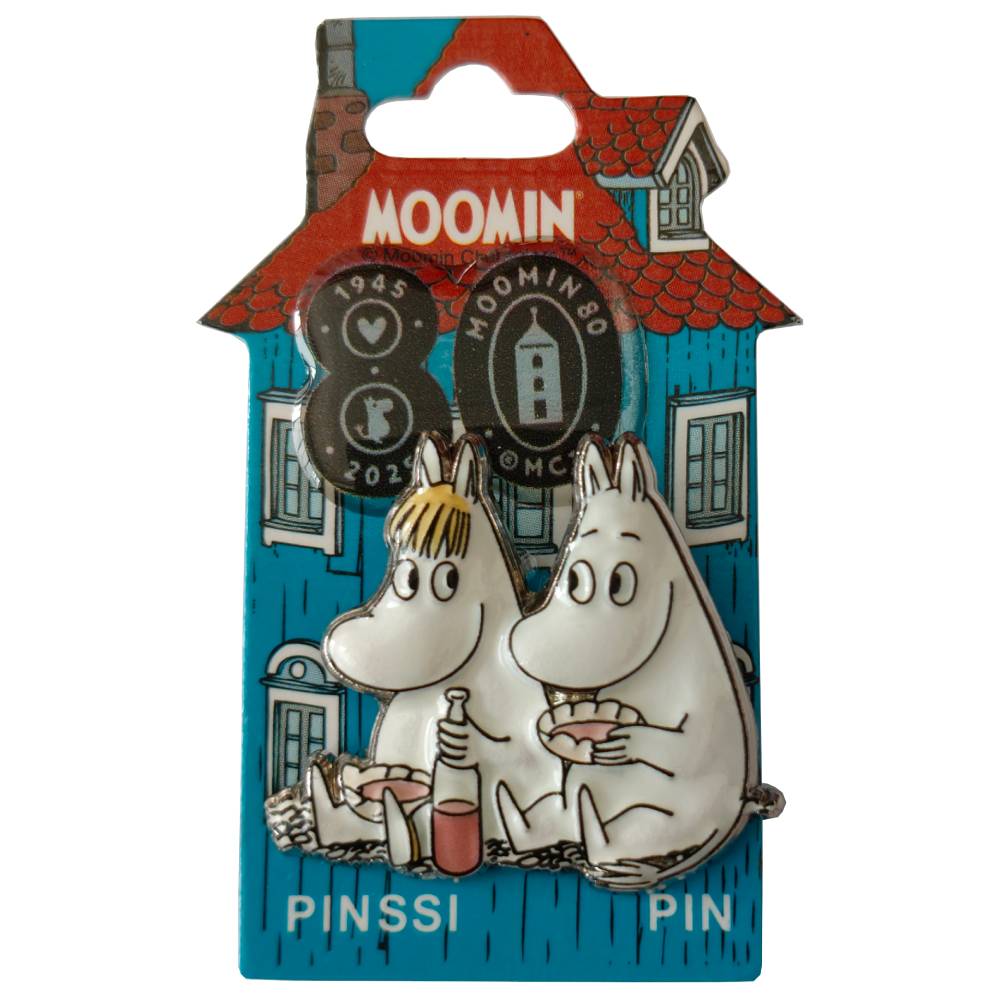 Moomintroll & Snorkmaiden Picnic Pin Badge 3D - The Official Moomin Shop