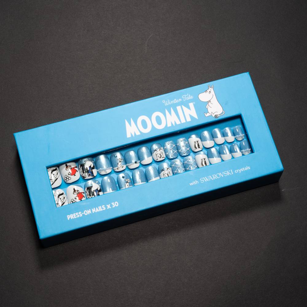 Moomin Winter Tale Press-on Nails Blue - The Official Moomin Shop