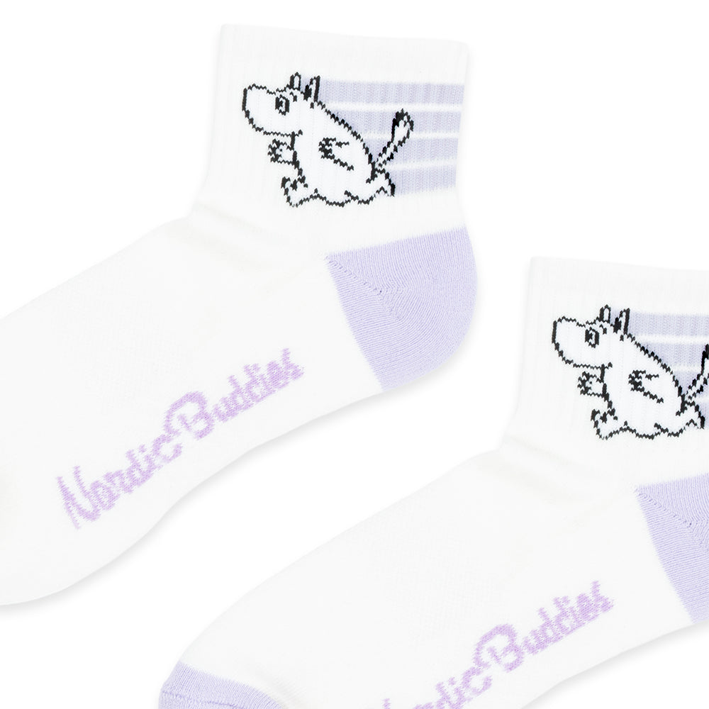 Moomintroll Retro Ankle Socks 36-42 White - Nordicbuddies - The Official Moomin Shop