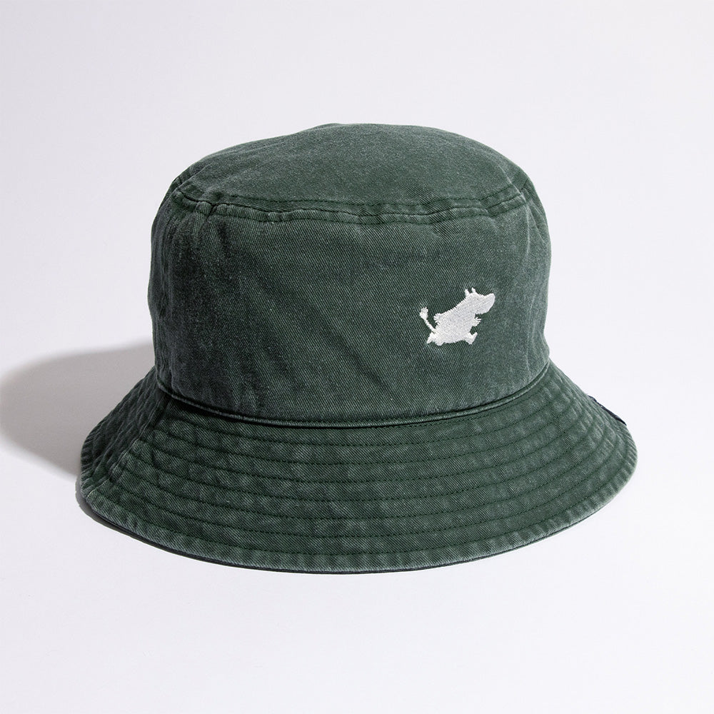 Moomintroll Running Classic Bucket Hat Denim Green - The Official Moomin Shop