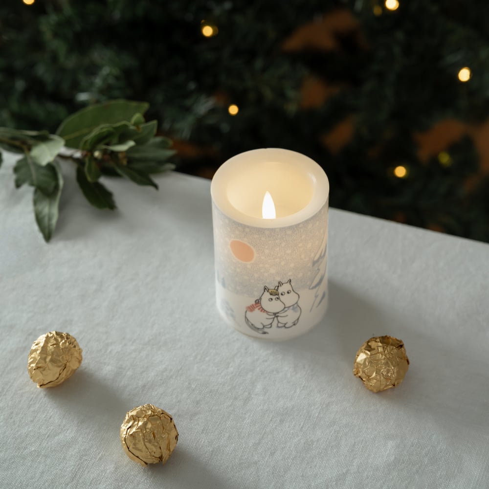 Moomin Let It Snow LED Candle 10cm - The Official Moomin Shop