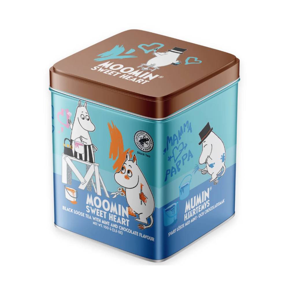 Moomin Sweet Heart Tea Mint and Chocolate & Tin 100g - The Official Moomin Shop