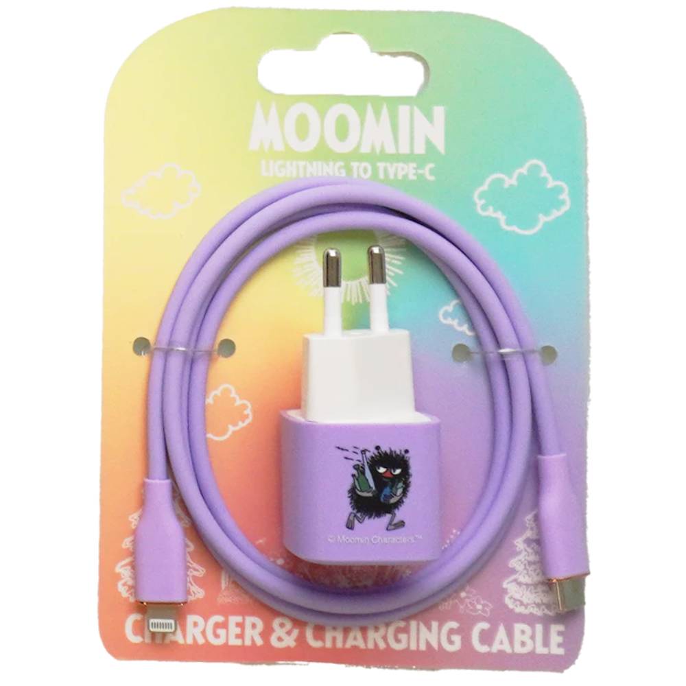 Stinky Charger Set Lightning 20W - Happy Orange - The Official Moomin Shop