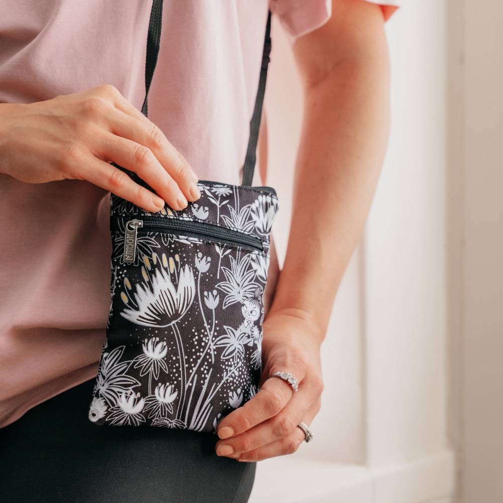 Moomin Azalea Passport Bag Black - Martinex - The Official Moomin Shop