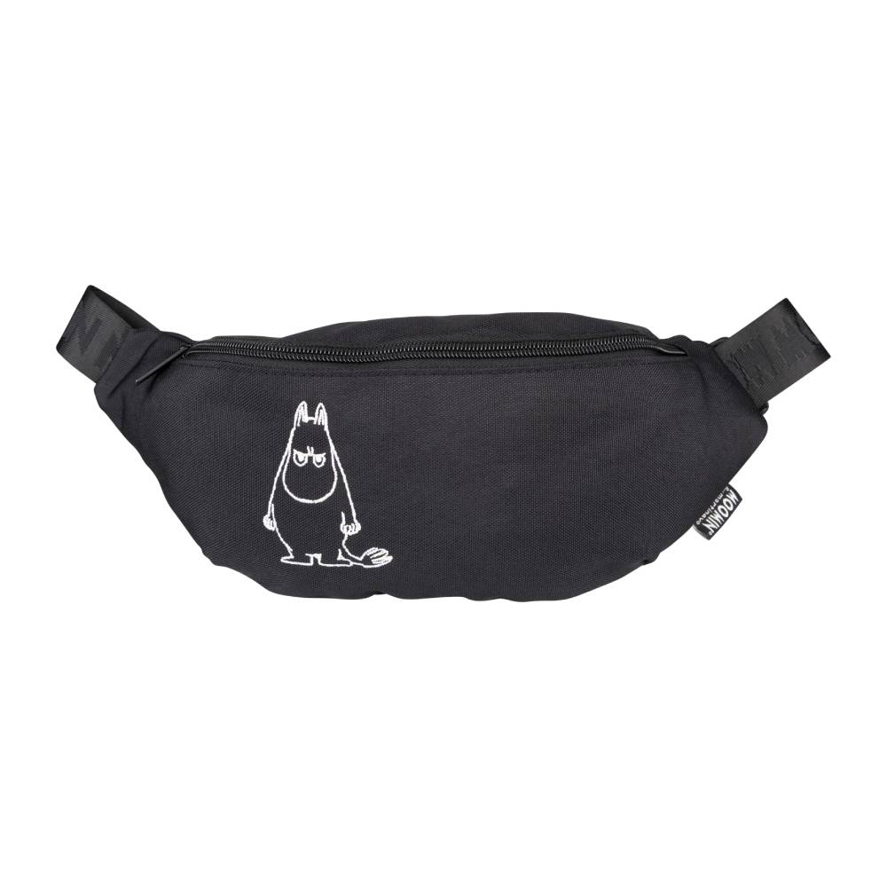 Moomintroll Angry Belt Bag Black Logo - The Official Moomin Shop