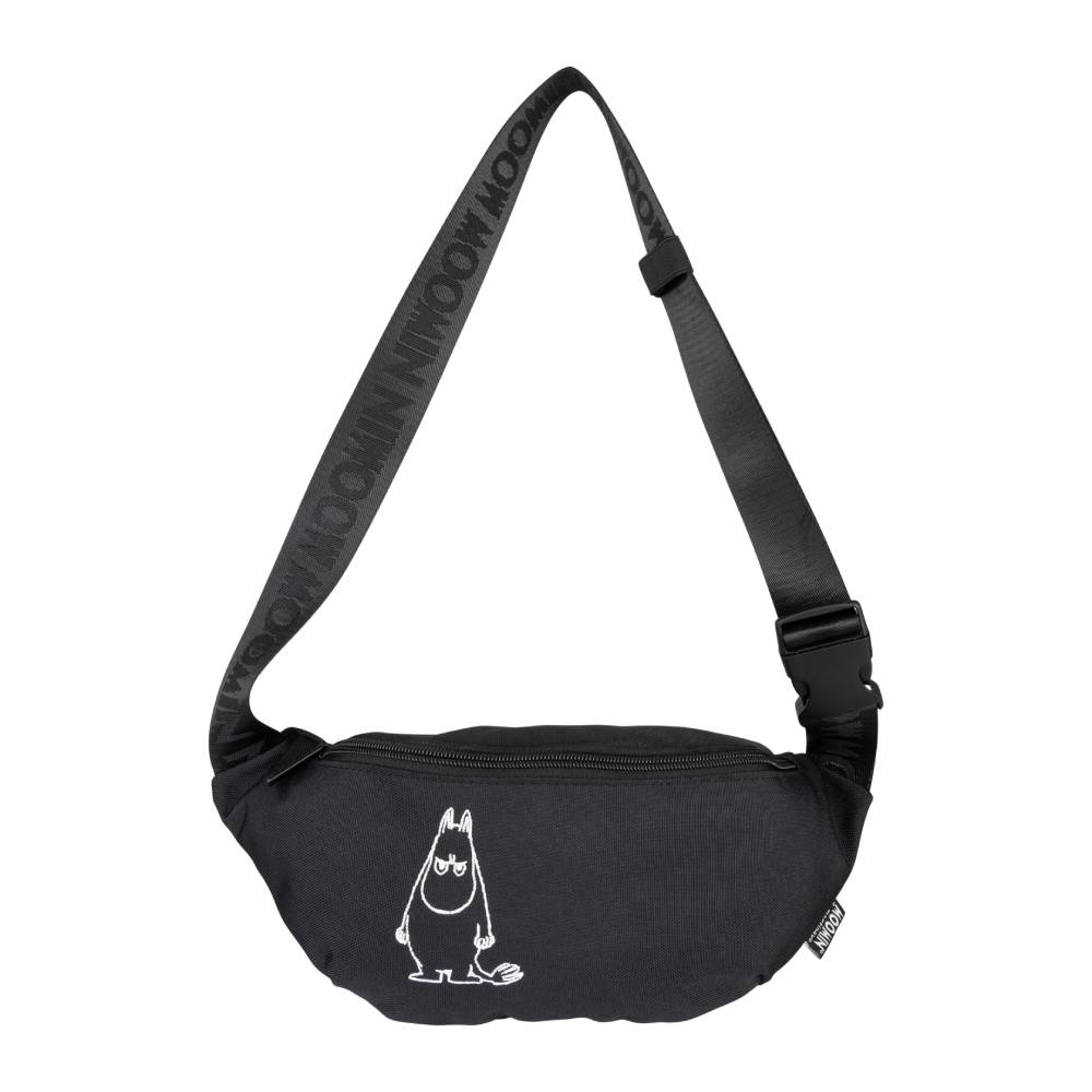 Moomintroll Angry Belt Bag Black Logo - The Official Moomin Shop