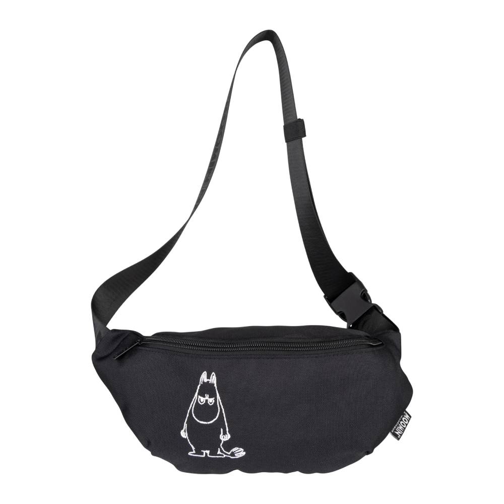 Moomintroll Angry Belt Bag Black Logo - The Official Moomin Shop
