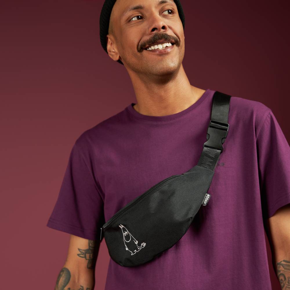 Moomintroll Angry Belt Bag Black - The Official Moomin Shop