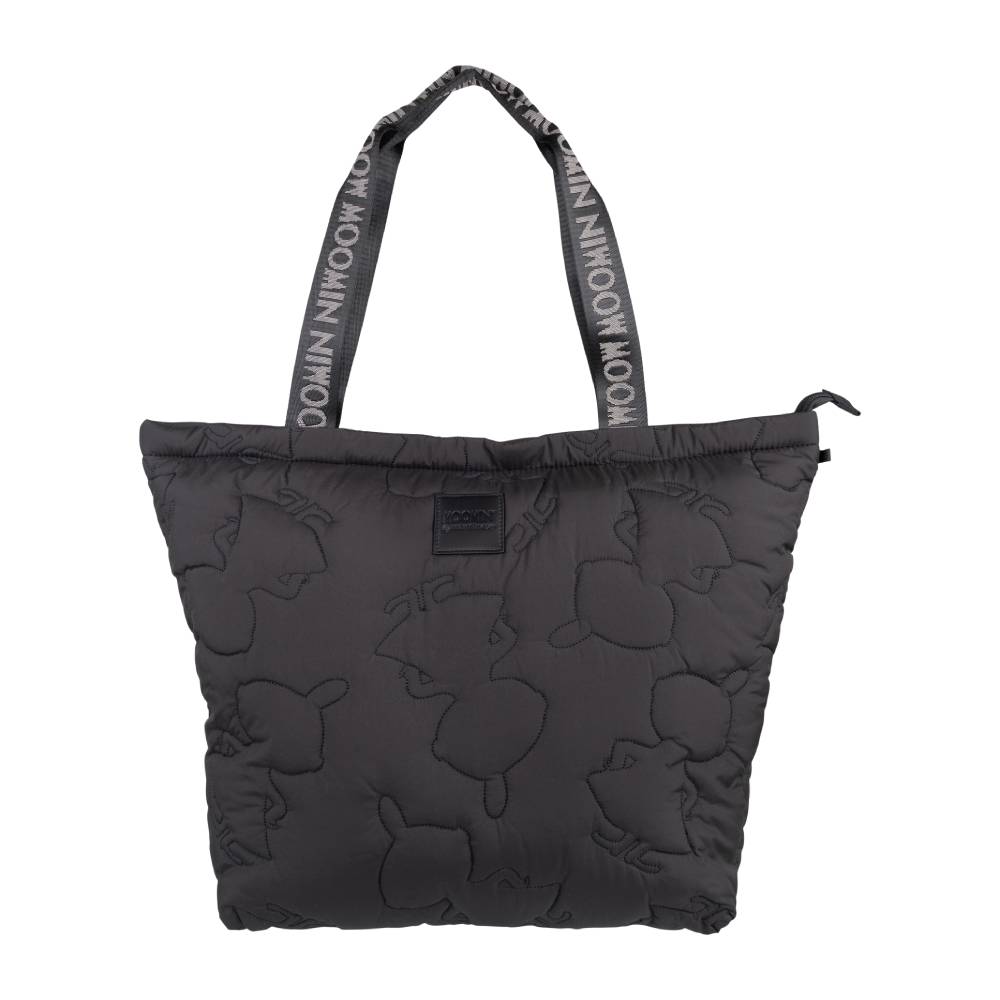 Little My Quilted Shopping Bag Black Logo - The Official Moomin Shop