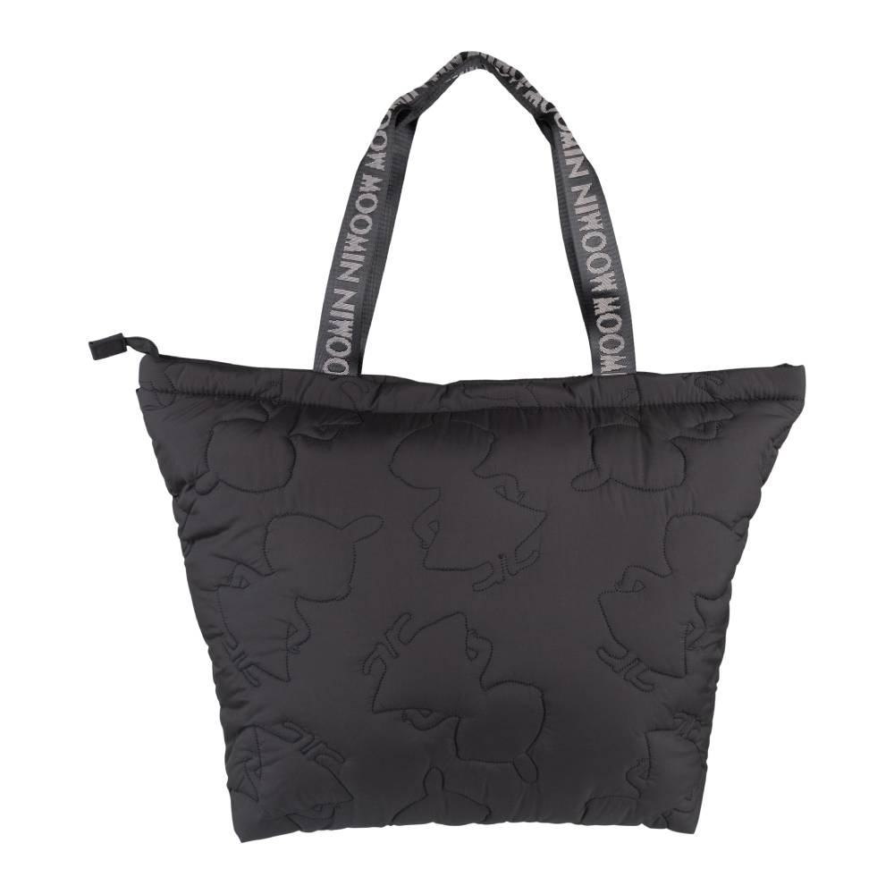 Little My Quilted Shopping Bag Black Logo - The Official Moomin Shop