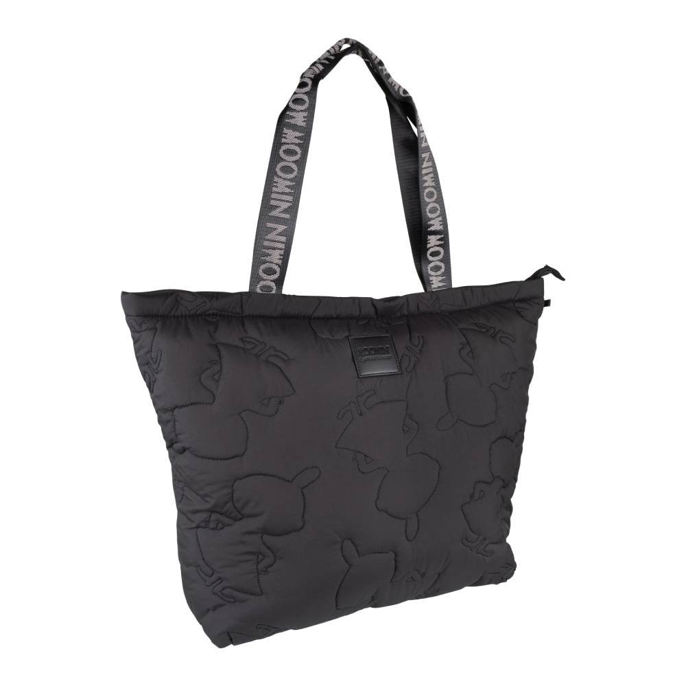 Little My Quilted Shopping Bag Black Logo - The Official Moomin Shop