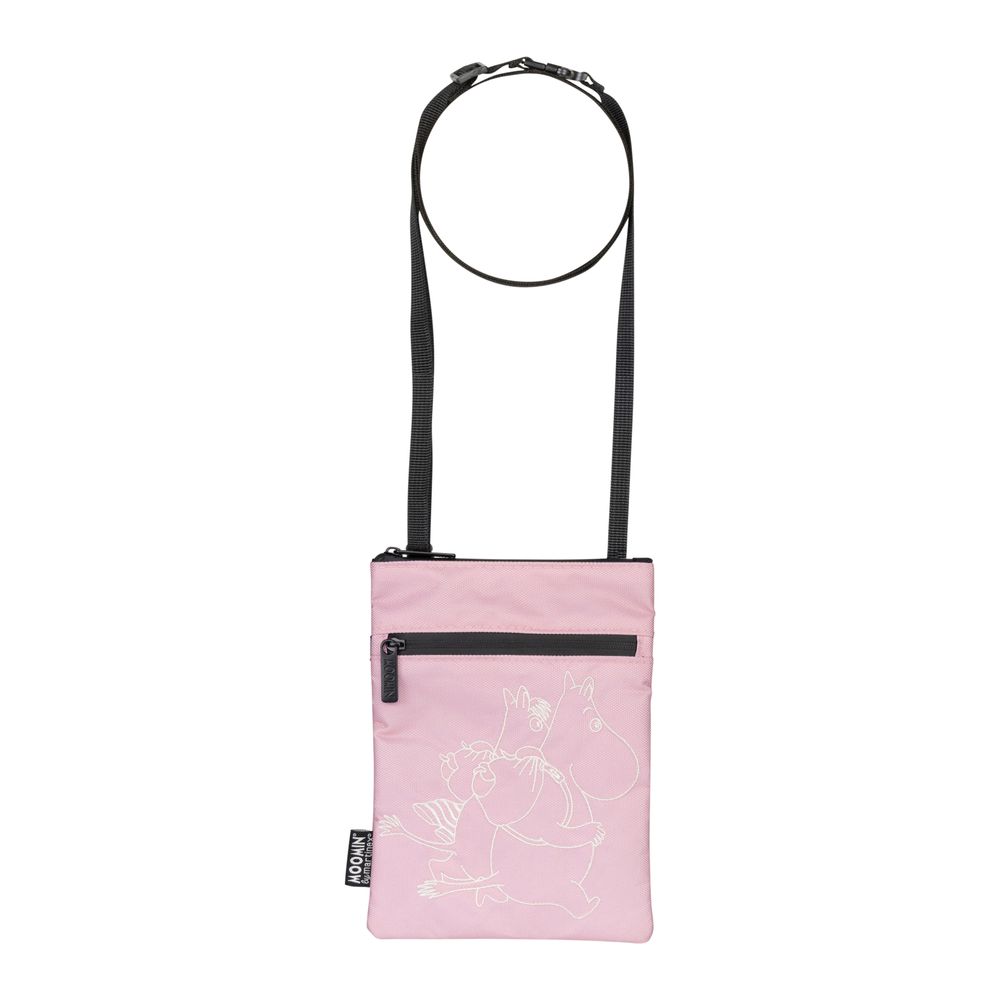 Moomintroll & Snorkmaiden Shoulder Pouch Pink - The Official Moomin Shop
