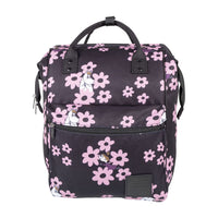 Snorkmaiden and Little My Backpack Black and Pink Flowers