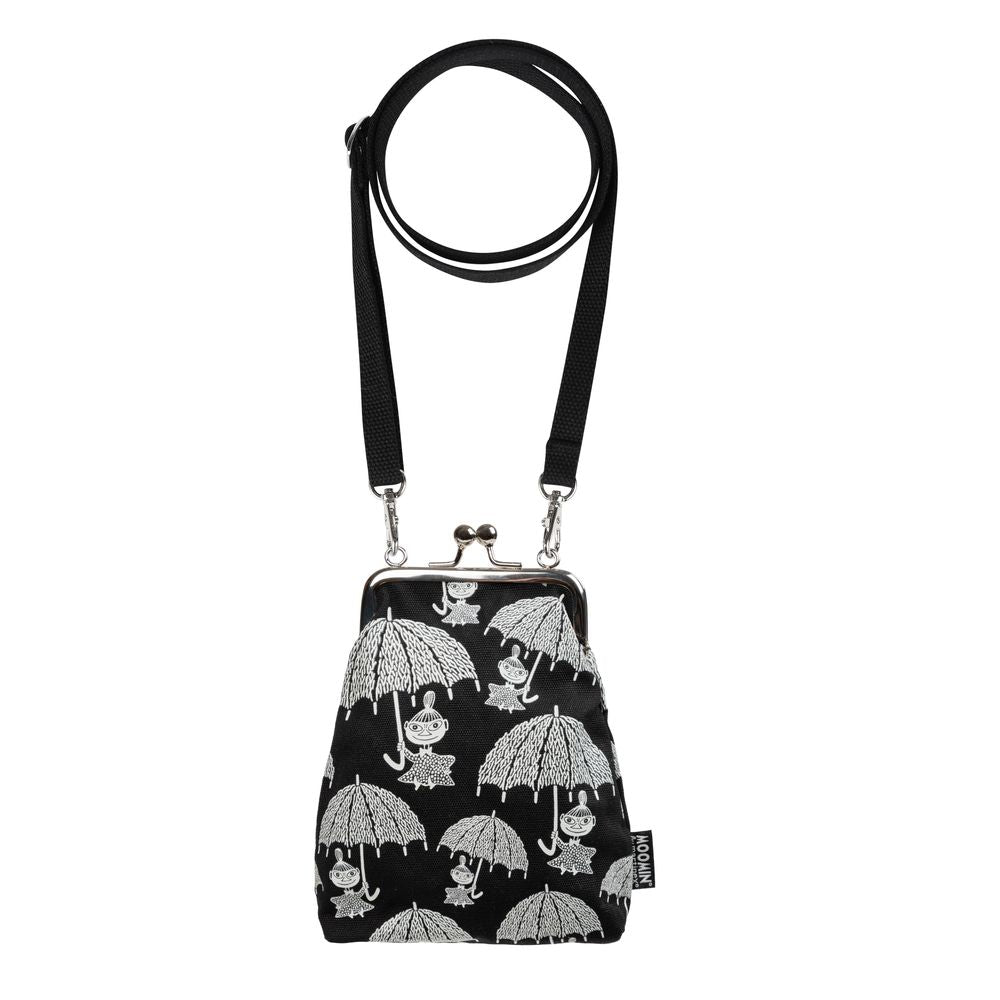 Little My Rain Shoulder Pouch B&W - The Official Moomin Shop