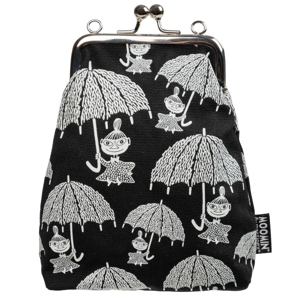 Little My Rain Shoulder Pouch B&W - The Official Moomin Shop