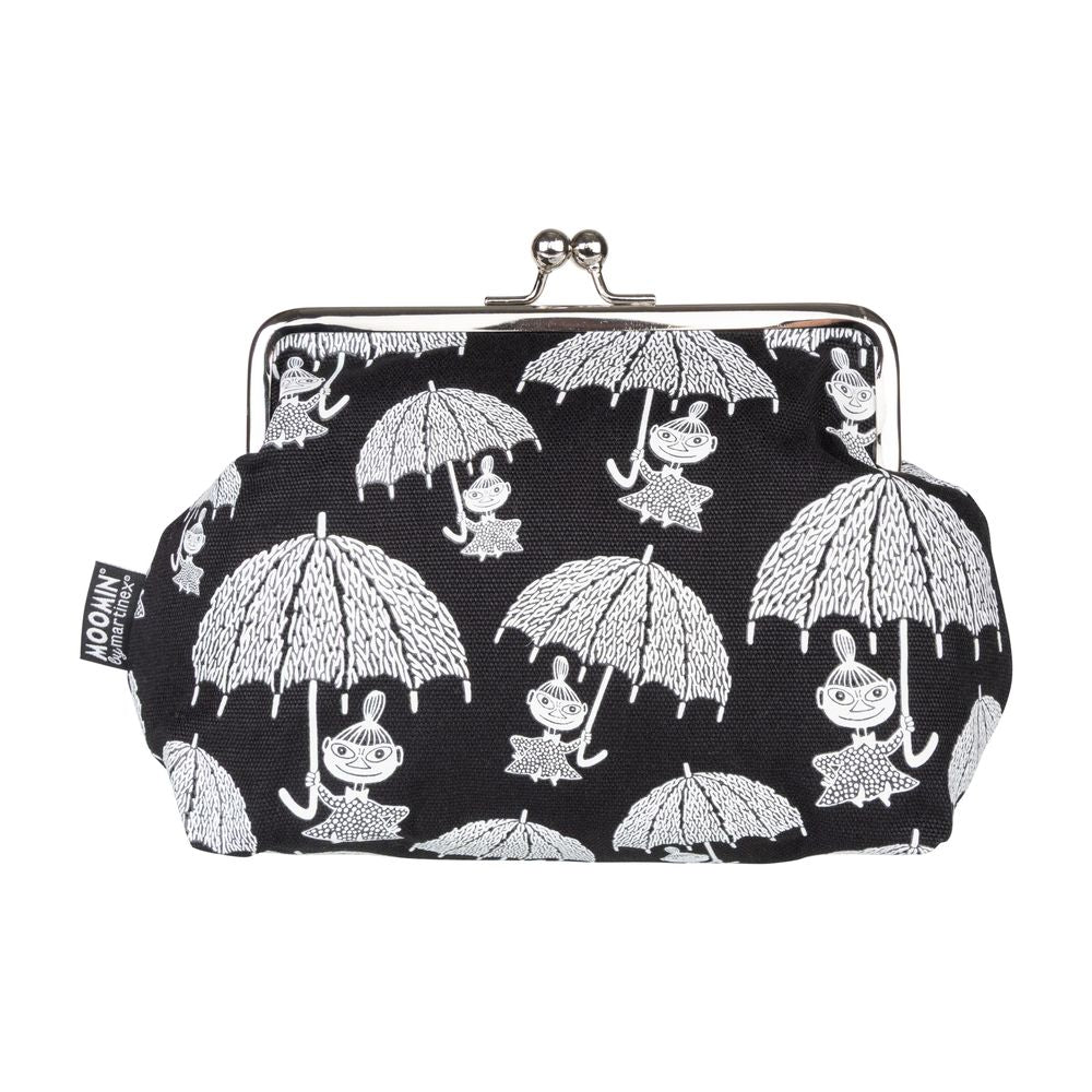 Little My Rain Clutch Bag B&W - The Official Moomin Shop