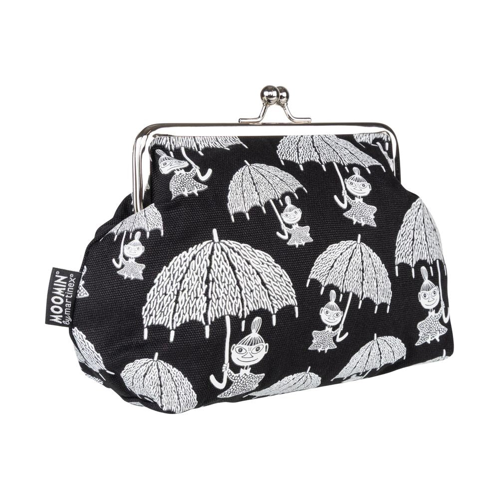 Little My Rain Clutch Bag B&W - The Official Moomin Shop