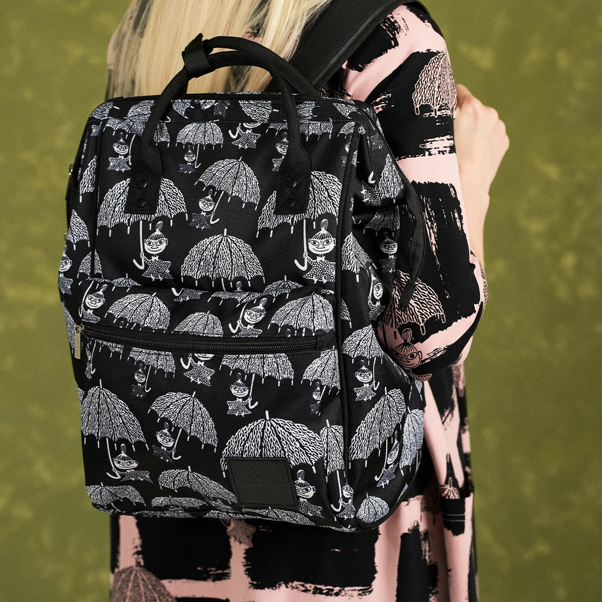 Little My Rain Backpack B&W