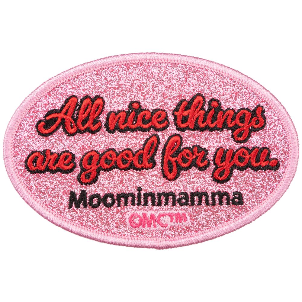 Moominmamma Nice Things Iron-On Patch Pink - The Official Moomin Shop