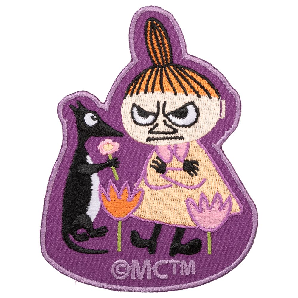 Little My Flower Iron-On Patch Lilac - The Official Moomin Shop