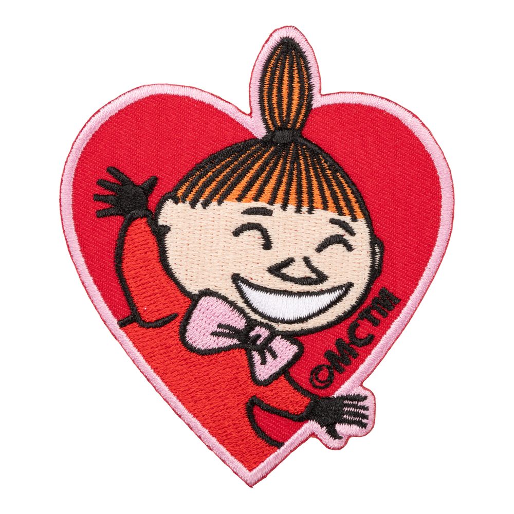 Little My Heart Iron-On Patch Red - The Official Moomin Shop