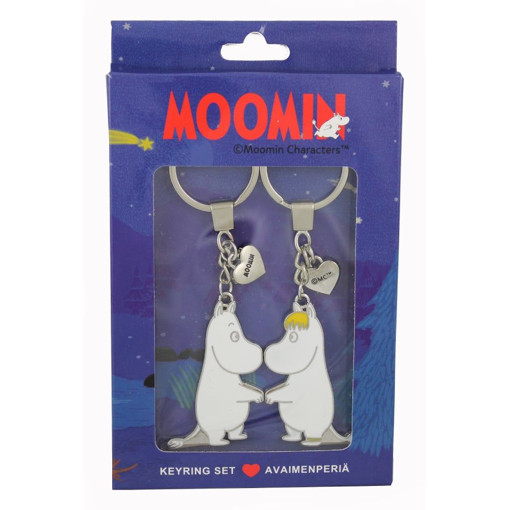 Moomintroll & Snorkmaiden Keyring 2pcs - The Official Moomin Shop