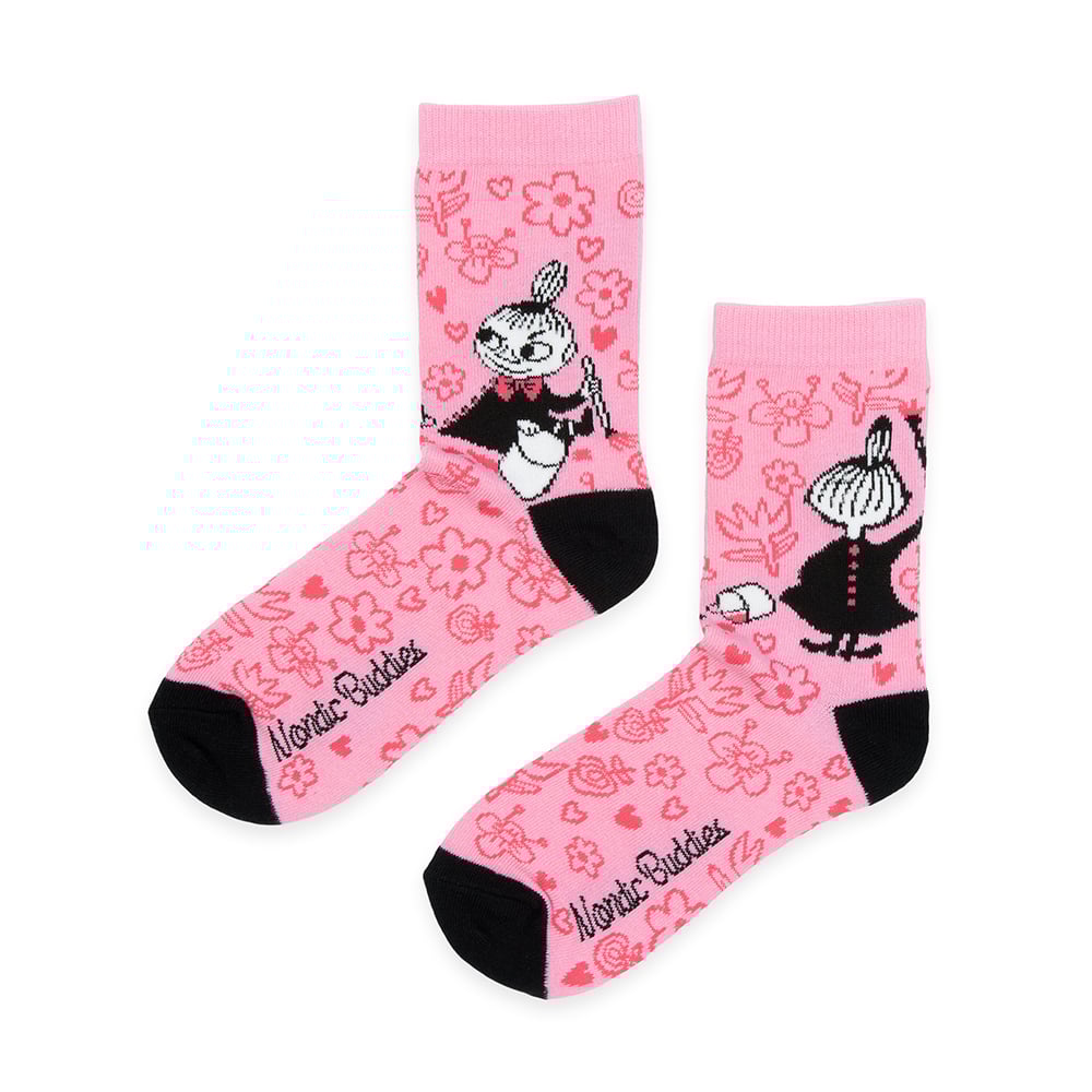 Little My Painting Socks 36-42 Pink - Nordicbuddies - The Official Moomin Shop