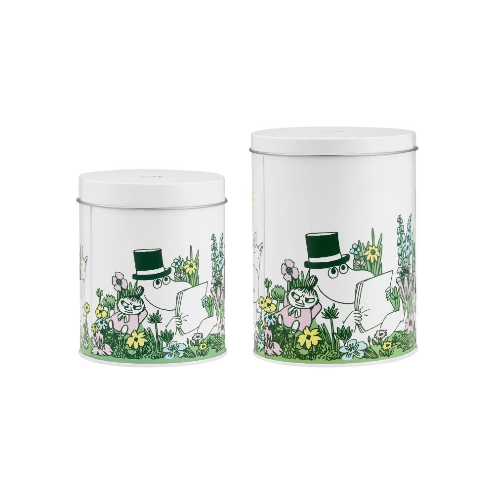 Moomin Garden Jars White 2-set - The Official Moomin Shop
