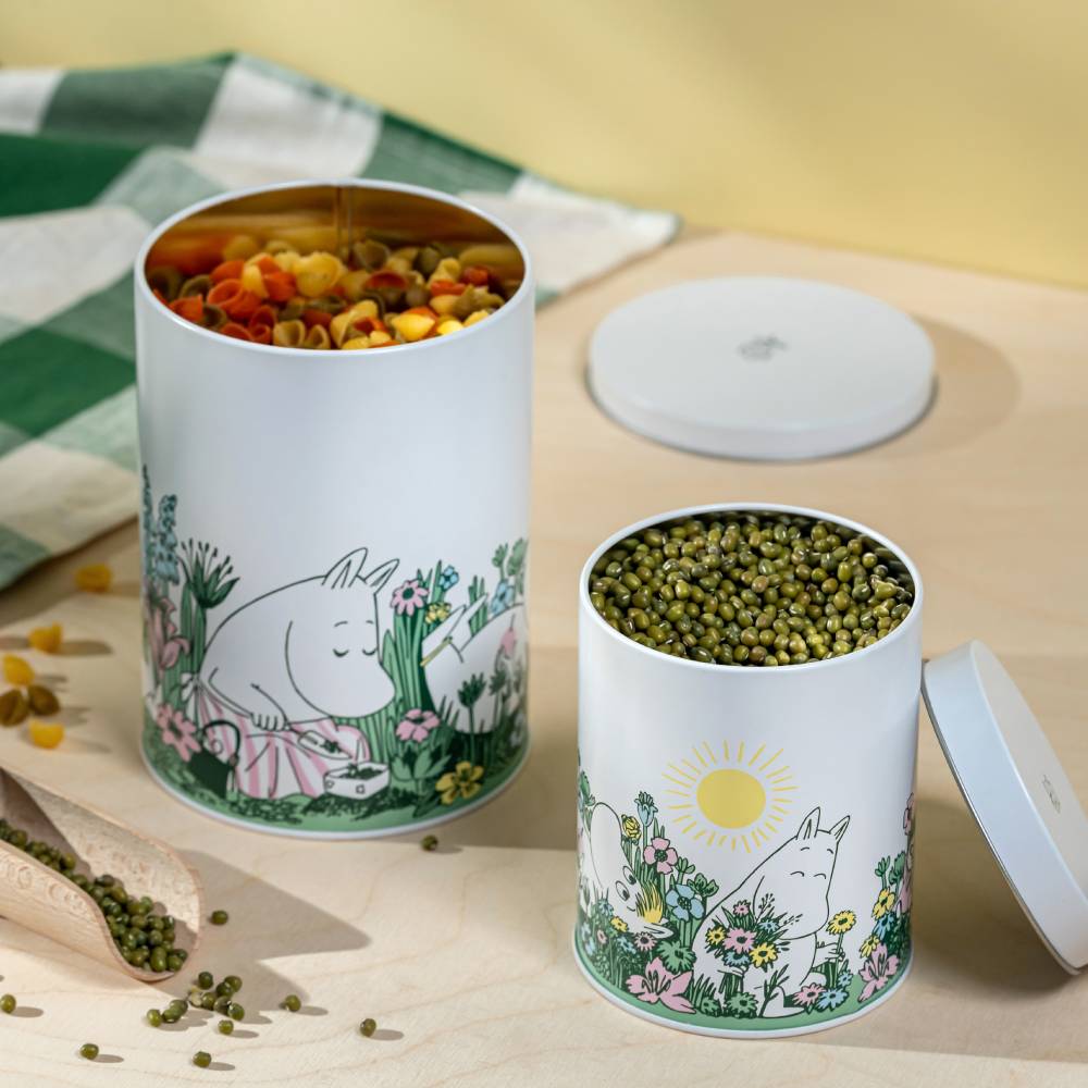 Moomin Garden Jars White 2-set - The Official Moomin Shop