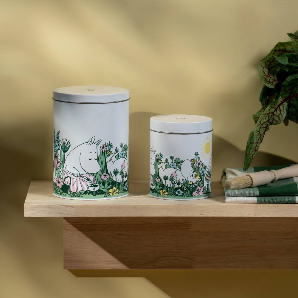 Moomin Garden Jars White 2-set - The Official Moomin Shop