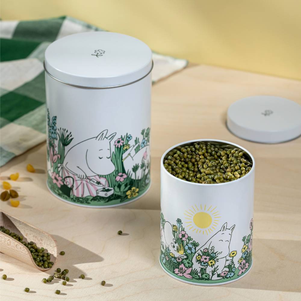 Moomin Garden Jars White 2-set - The Official Moomin Shop