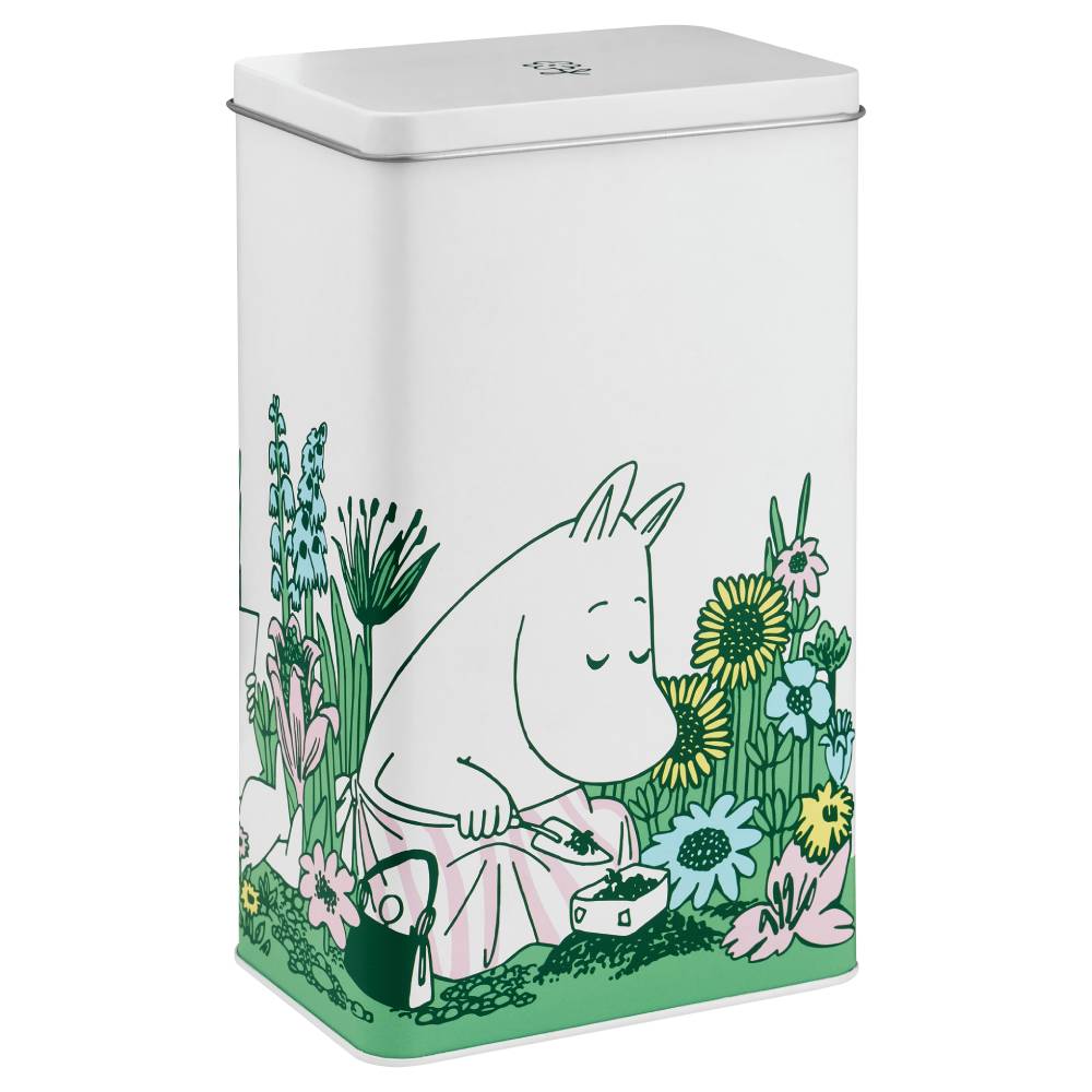 Moomin Garden Coffee Jar 20cm White - The Official Moomin Shop