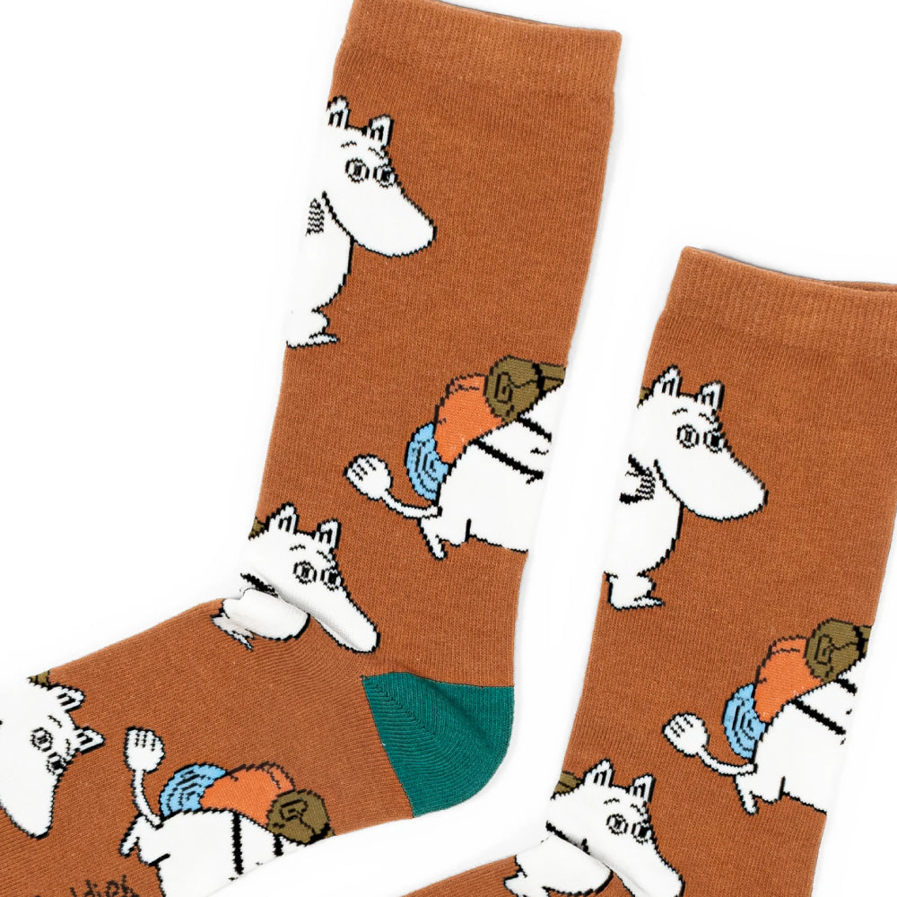 Moomintroll Socks Brown - Nordicbuddies - The Official Moomin Shop