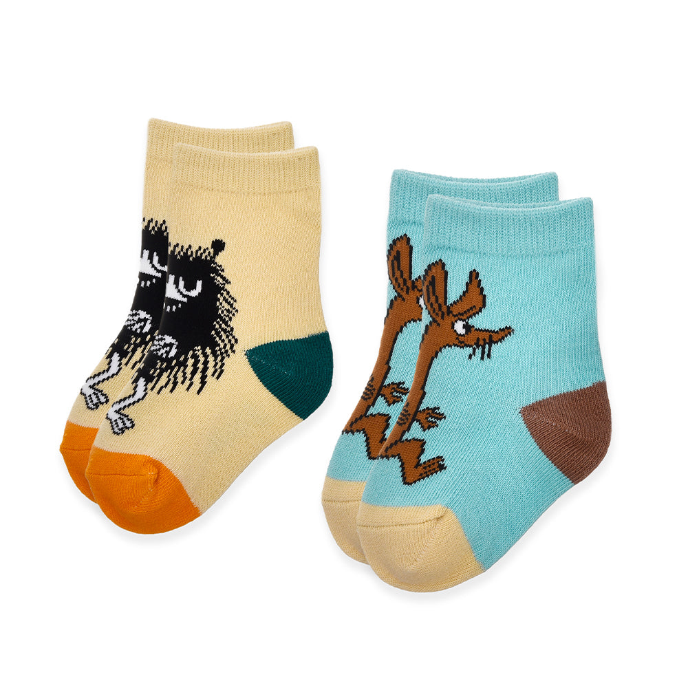 Sniff &amp; Stinky Baby Socks 2-set - Nordicbuddies - The Official Moomin Shop